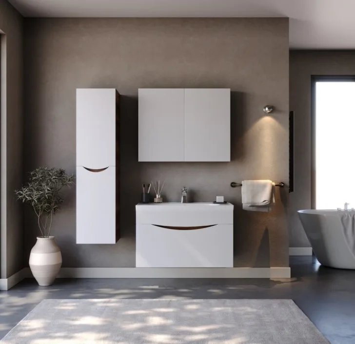 Mobilje Hidrosanitare Modeli SMILE MATTE WHITE 75x45cm