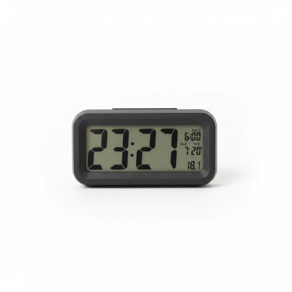 Ore tavoline digjitale me temperature dhe date