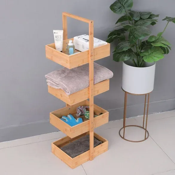 Organizuese me 4 rafte bamboo 98x32x24