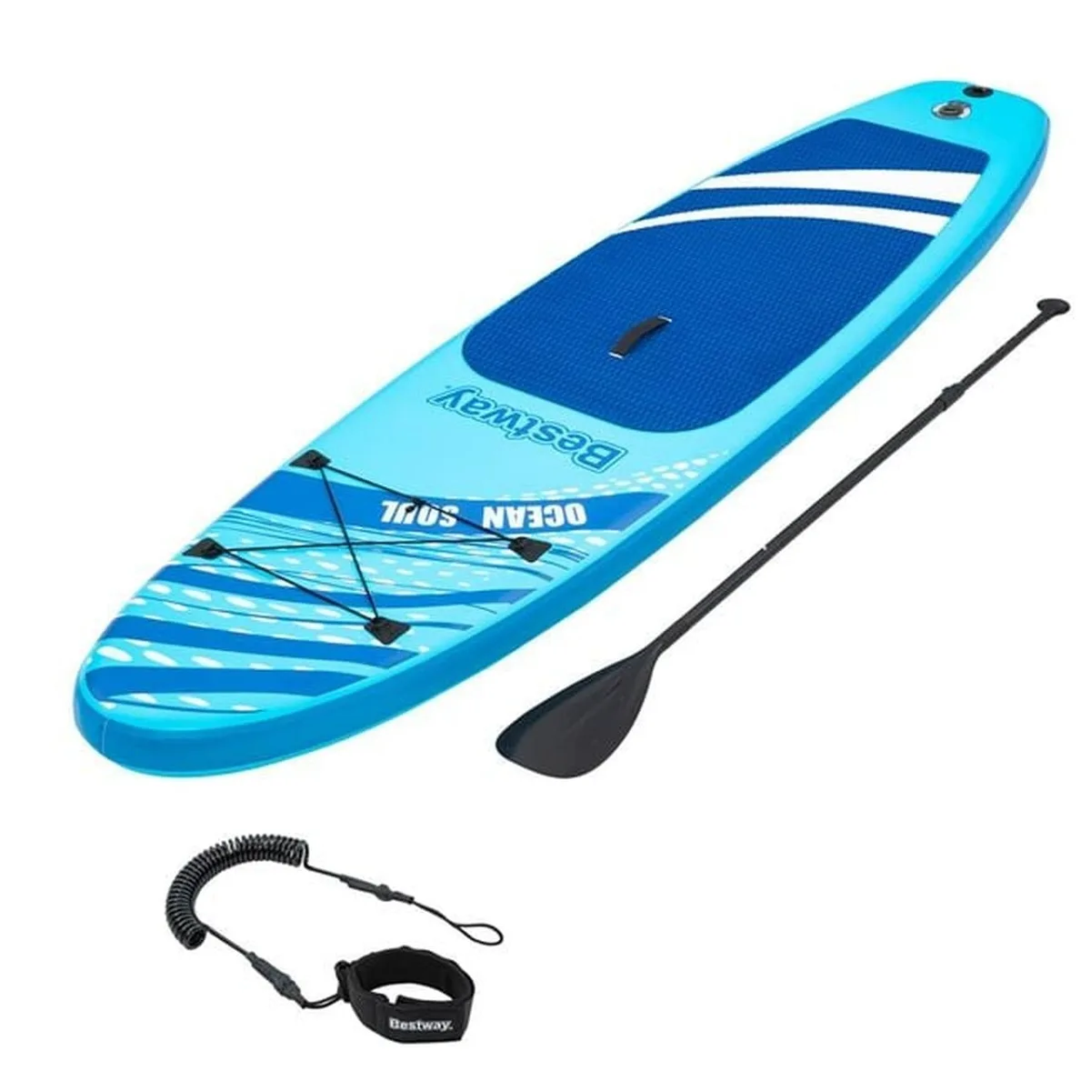 Paddle board blu, 320x84x15cm me aksesorë dhe çantë mbajtëse