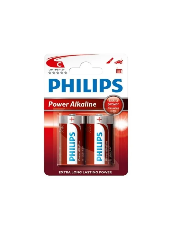 Bateri POWER Alkaline Philips LR14P2B/10 C/2