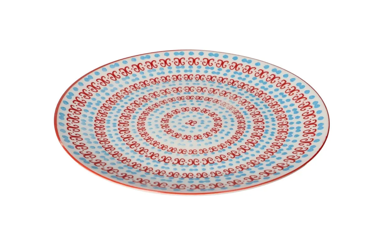 Pjate / 26.5cm / Kuqe - Blu / Porcelan