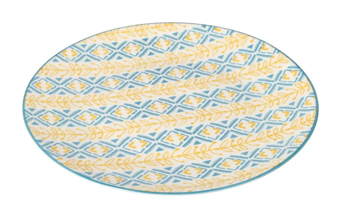 Pjate / 26.5cm / Verdhe - Blu / Porcelan