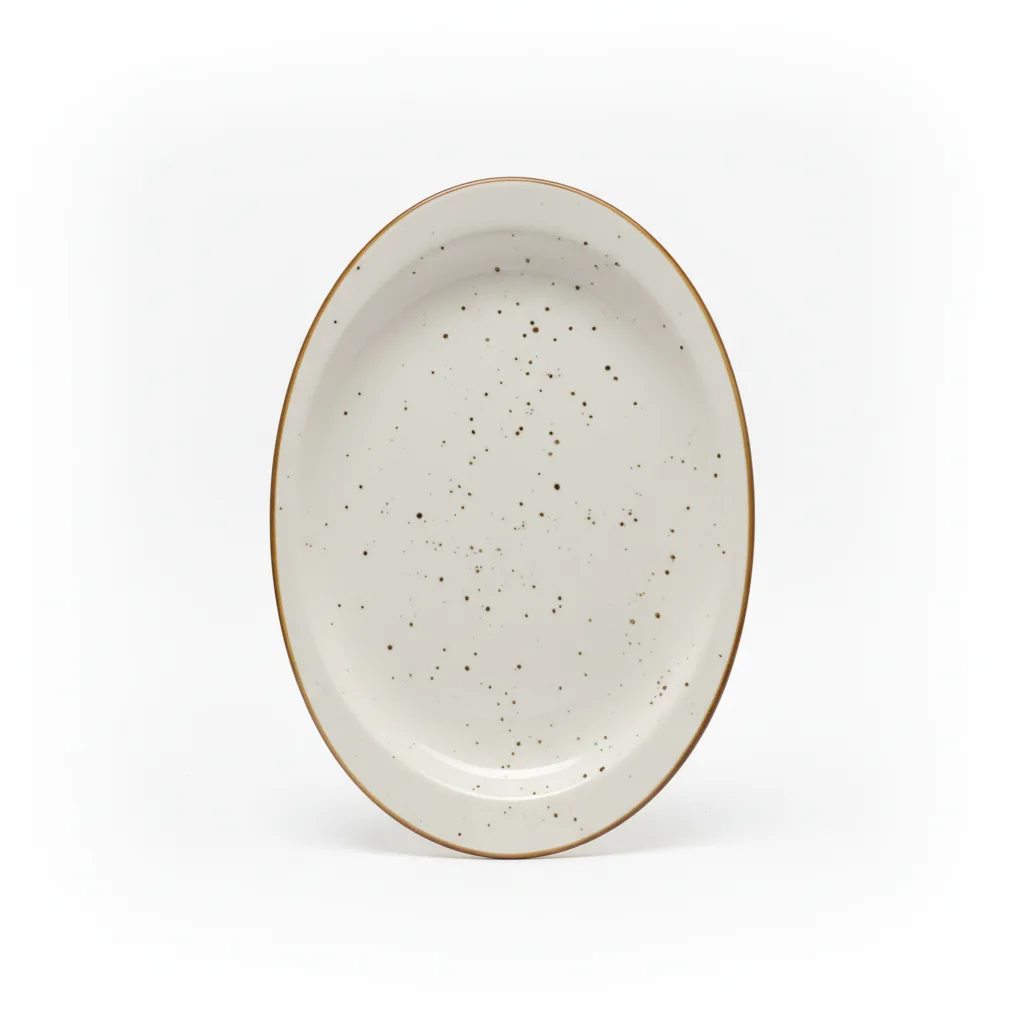 Pjate / 26cm / Bardhe - Gold / Porcelan