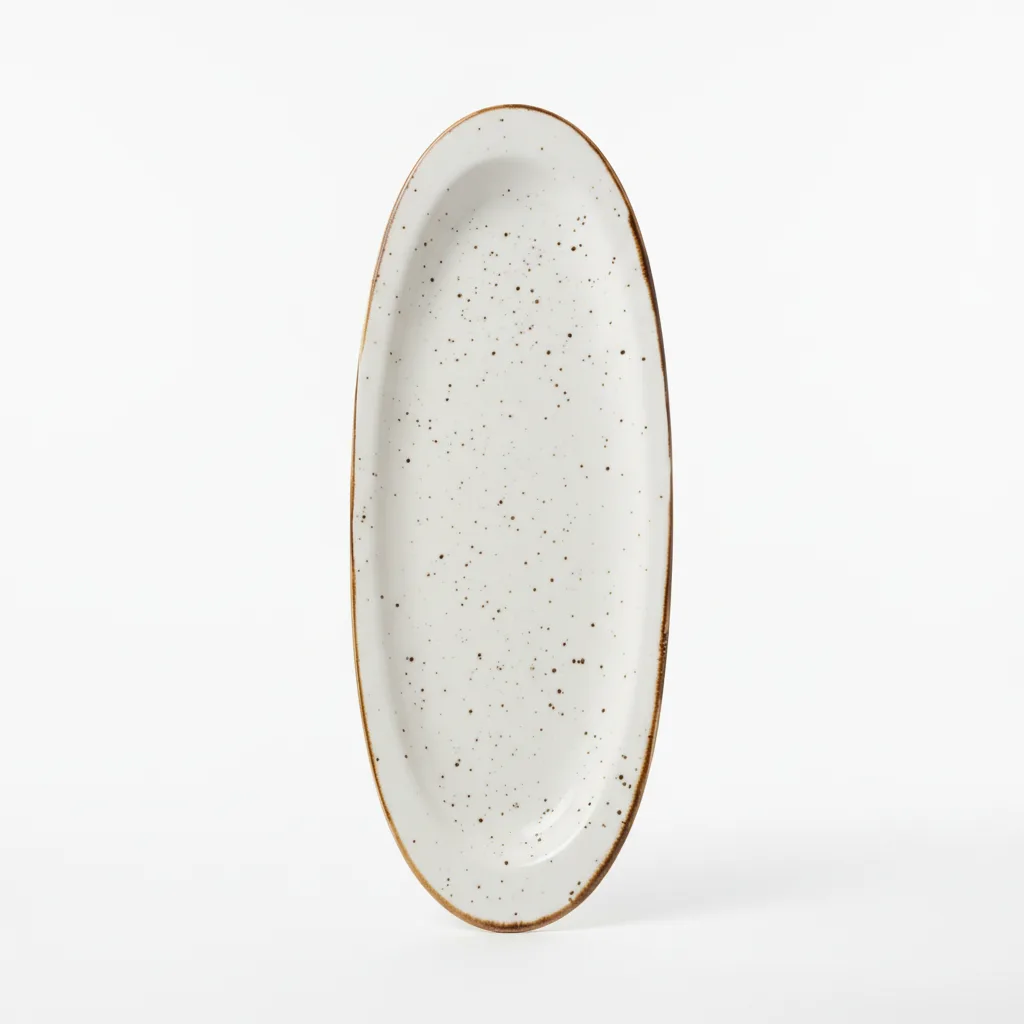 Pjate / 31.5cm / Bardhe - Gold / Porcelan