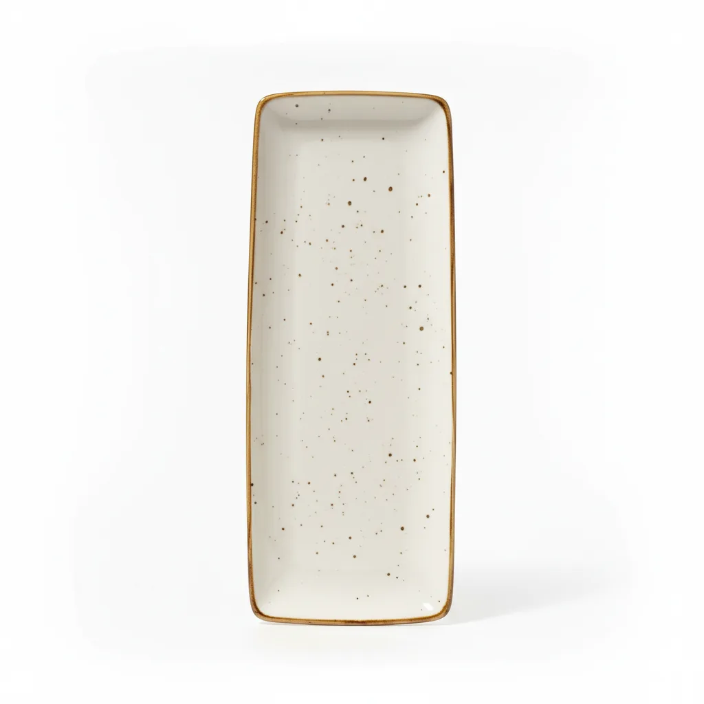 Pjate / 31cm / Bardhe - Gold / Porcelan / Katrore