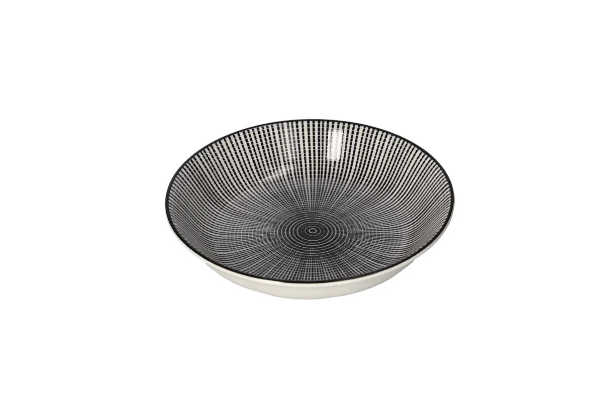 Pjate e thelle / 20.8cm / Bardhe - Zeze / Porcelan