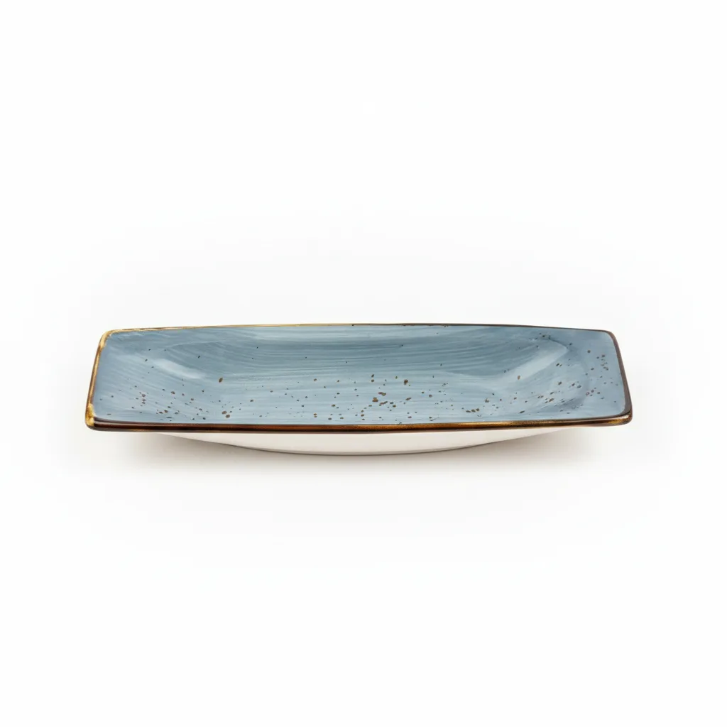 Pjate e thelle / 26cm / Blu - Gold / Porcelan / Katrore