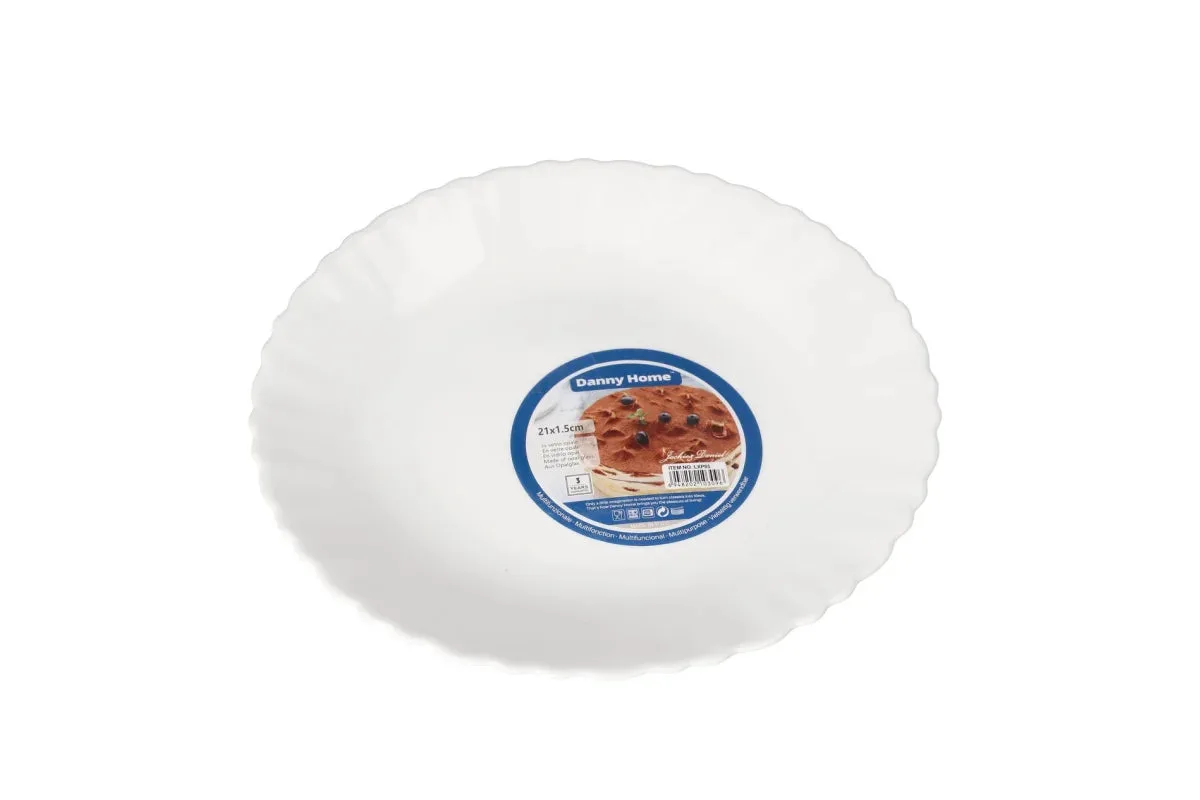 Pjate Embelsire / 21x1.5cm / Bardhe / Qelq Opal