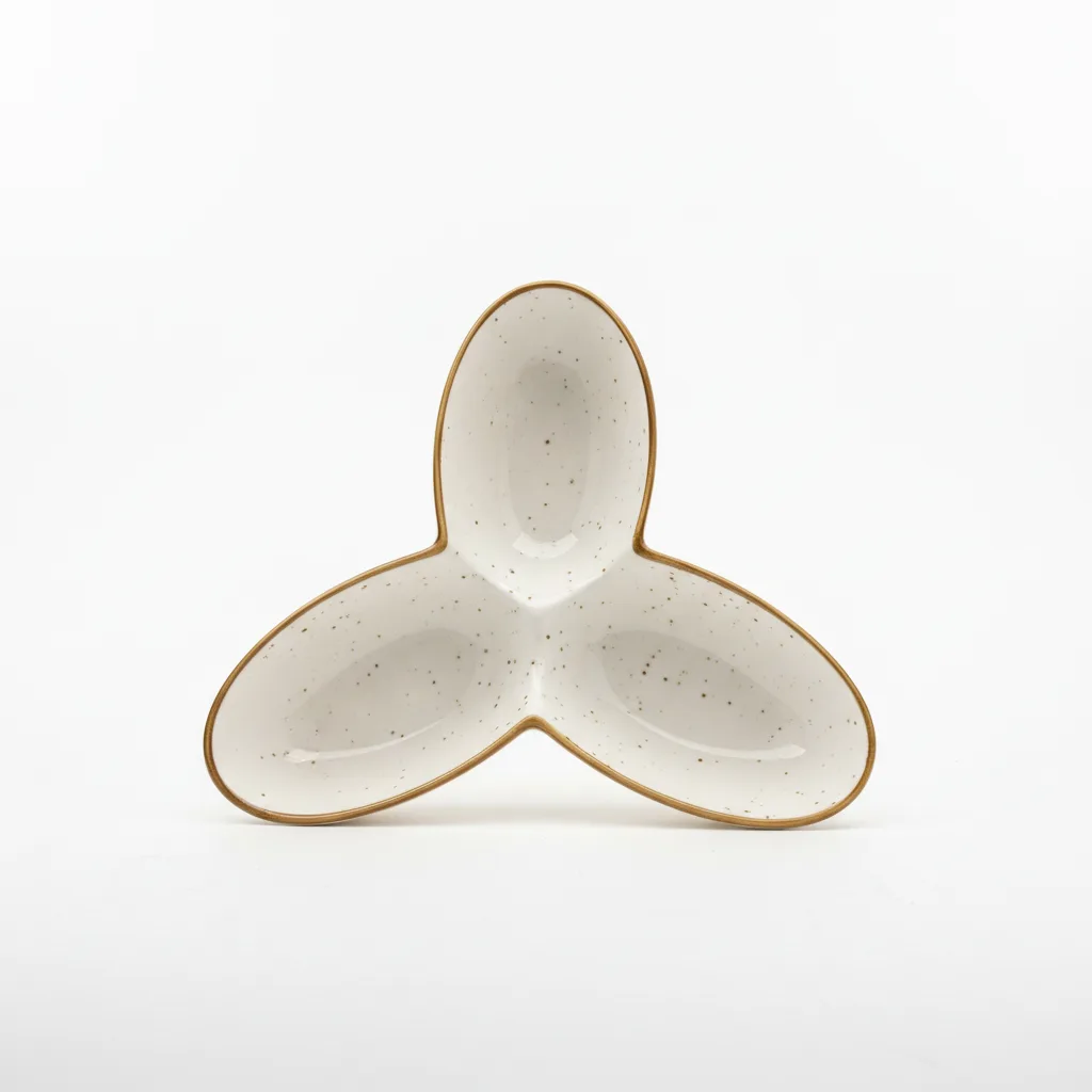 Pjate per qerasje / 22.5cm / Bardhe - Gold / Porcelan