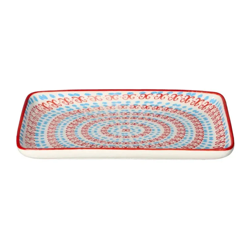 Pjate Servirje / 18x9.5cm / Bojqiell-Kuqe / Porcelan / Katror