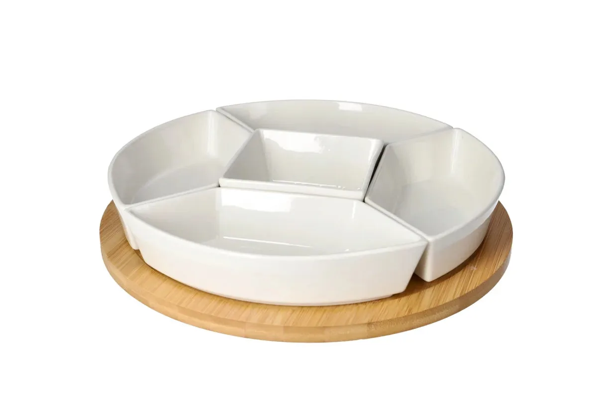 Pjate Servirje Bamboo dhe 5 pjata / 32cm