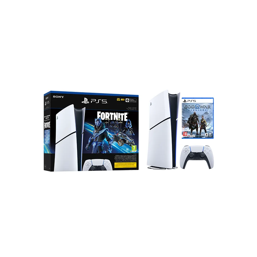 PlayStation 5 Slim D Edition CH + FORNITE VCH+God of War Ragnarok