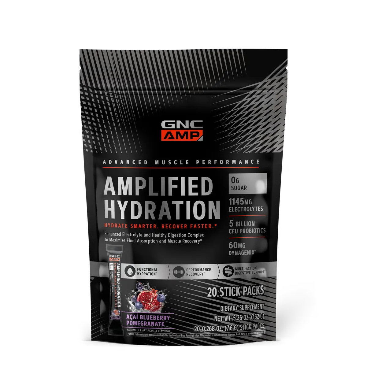 Pluhur elektrolitesh Amplified Hydration Electrolyte Powder 20 Racione