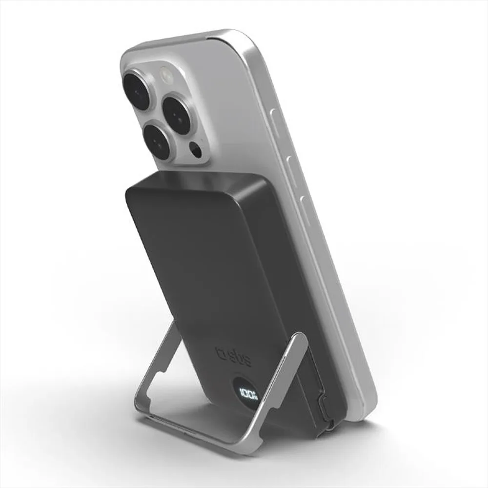 Power Bank SBS Compact 10000 mAh 20W Magsafe Stand Black TEBB10000MAGSTAND