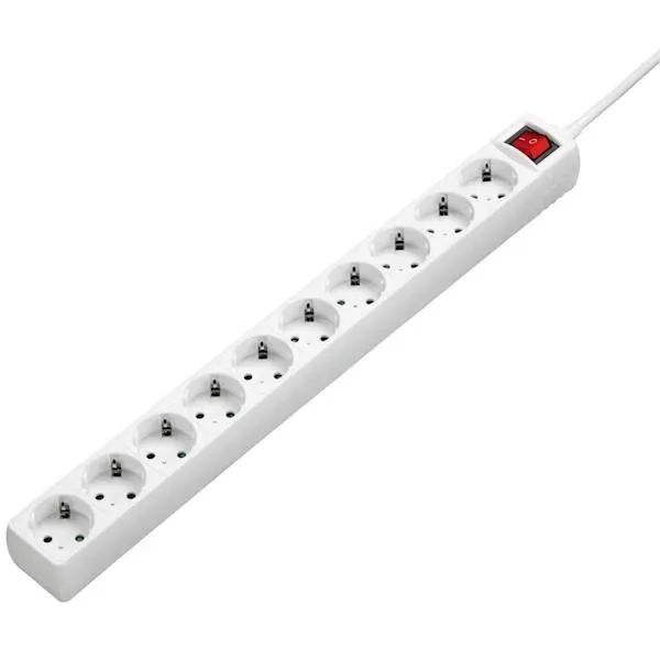 Produzni kabl Hama sa 10 uticnica, 3m, bijeli