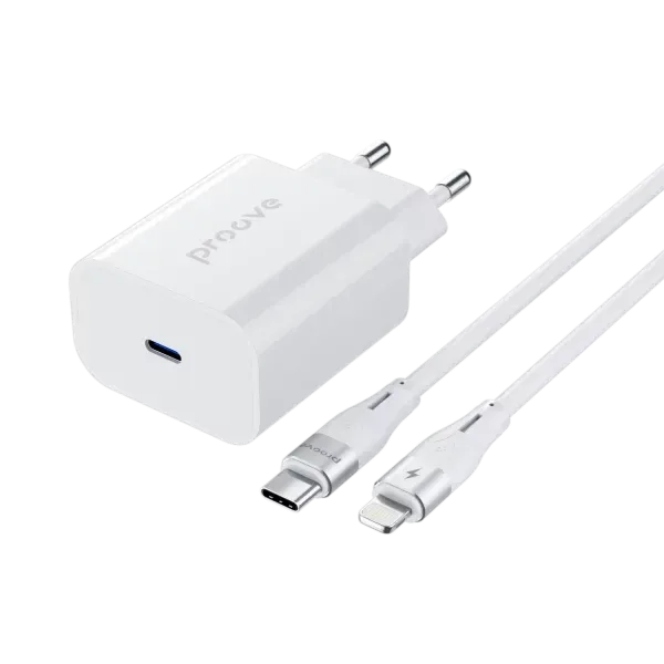 Proove Karikues Rapid 20W (Type-C) me kabull Type-C ne Lightning White