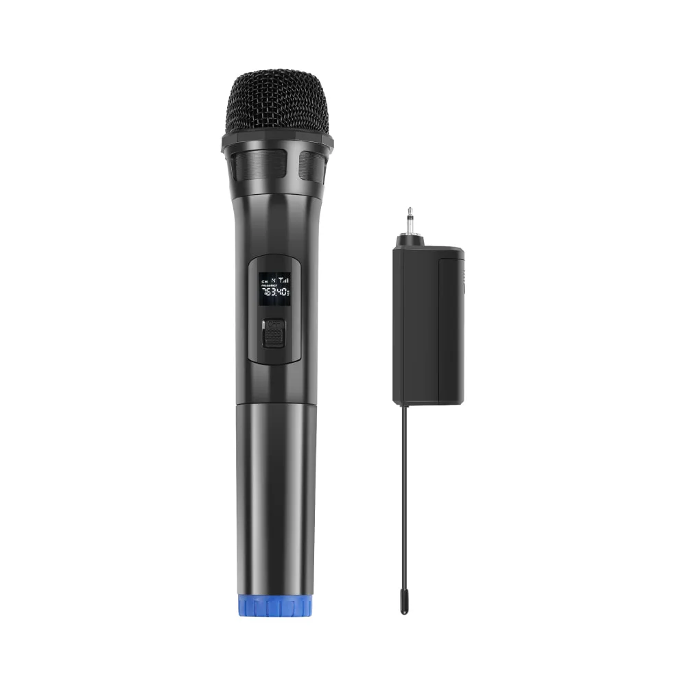 Puluz UHF Wireless Microphone with LED Display Black