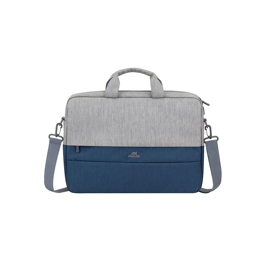 Rivacase TORBA ZA Laptop GREY/DARK BLUE Antitheft 15.6