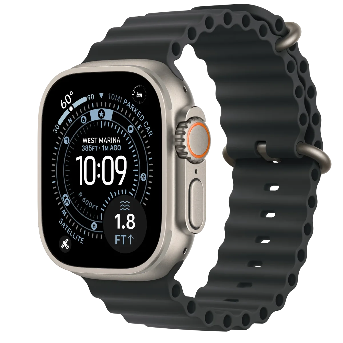 Sat Apple Watch Ultra 3 Cellular 49mm Bl. Titan. Case with Bl. Ocean Band