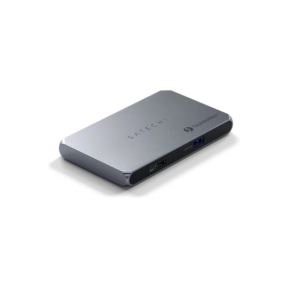 Satechi Aluminium Thunderbolt 4 Slim Hub (3x Thunderbolt 4 Downstream Ports 40 Gbps,2x 4K 60Hz or 1x 8K or 1x 6K on Mac,1x DC 20V Port) - Grey