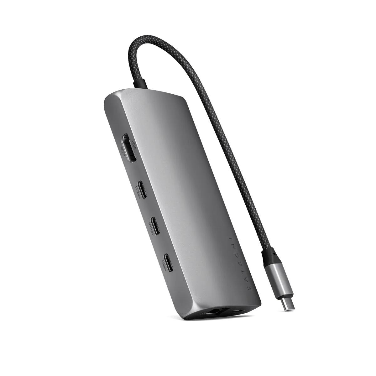 Satechi USB-C MultiPort Adapter 8K with Ethernet V3 - Space Gray