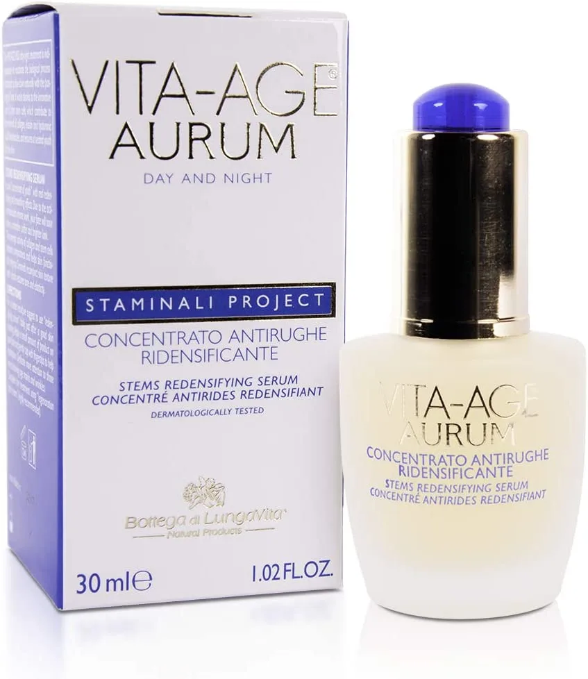 Serum redensifikimi kundër rrudhave Bottega di LungaVita Vita-Age Aurum