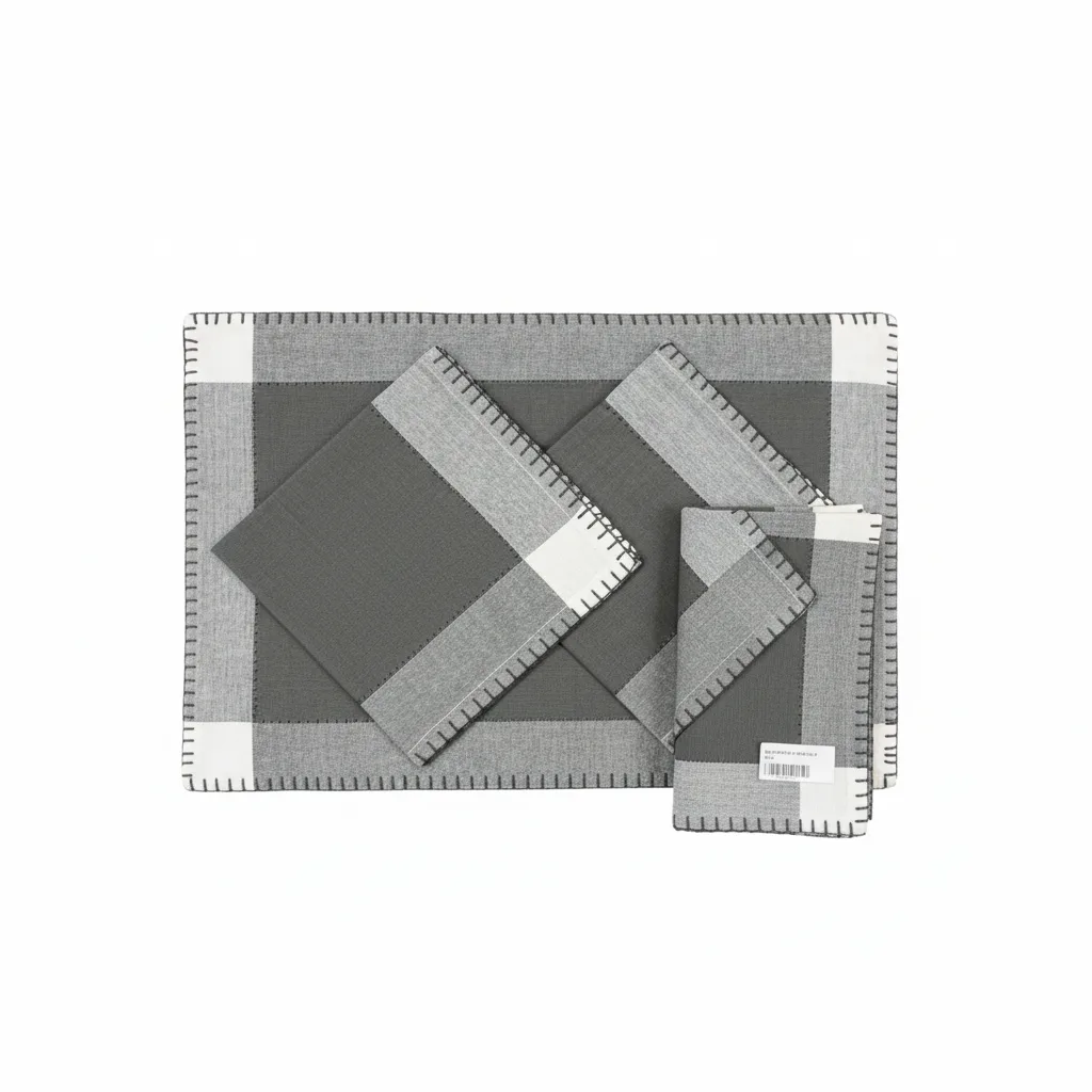 Set 2 Peceta 40*60 dhe 2 Mbulese Tavoline Gri