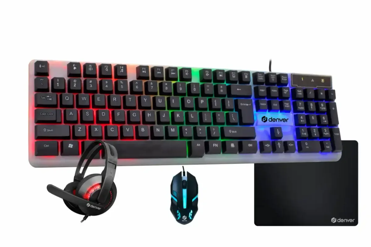 Set 4u1 Denver GCO-610NL tastatura mis podloga slusalice