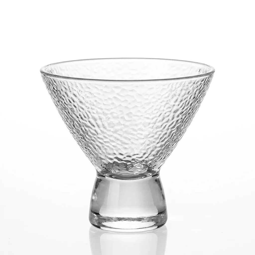 Set 6 Gotash Akullore prej Qelqi Danny Home, 180 ml, Dizajn i Teksturuar