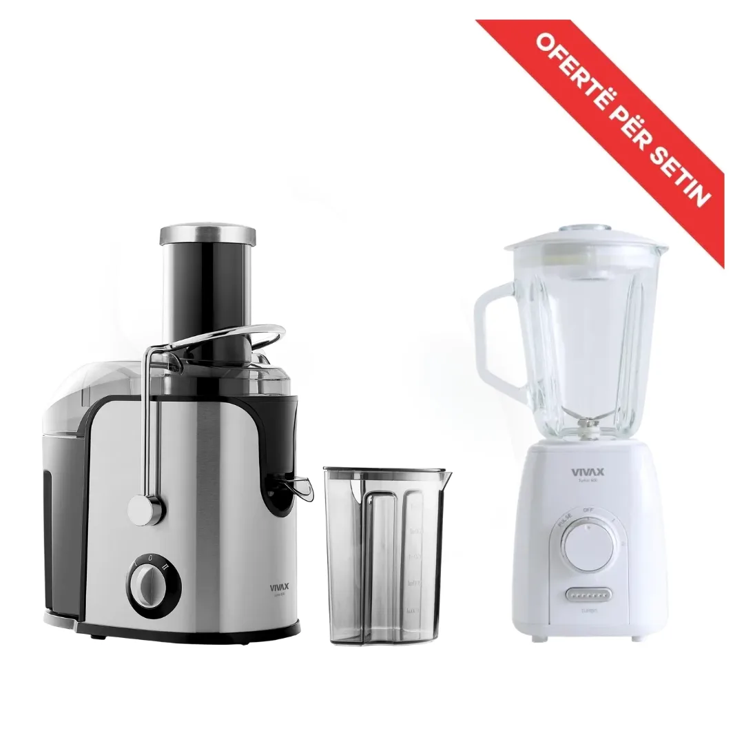 Set Blender Vivax BL-600G 1.5L 600W + Shtrydhese Frutash Vivax AJ-800 800W