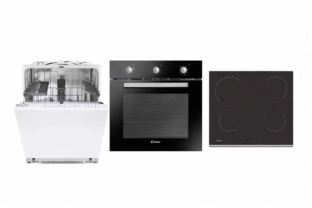 Set Inkaso CANDY – Lavastovilje CI 3E530W 13 Sete + Furrë FCP602NXL/E 65L + Pianurë Qeramike CH64XB