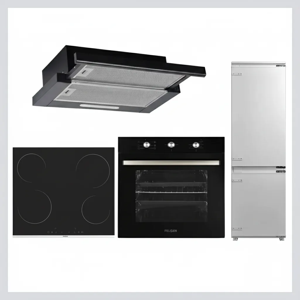 Set Inkaso FELSEN – Furrë 71L FFE MFA 614 BL + Pianurë FPI-6004 MS261 + Aspirator ASFE F5 BL + Frigorifer BINFFE 358 LF