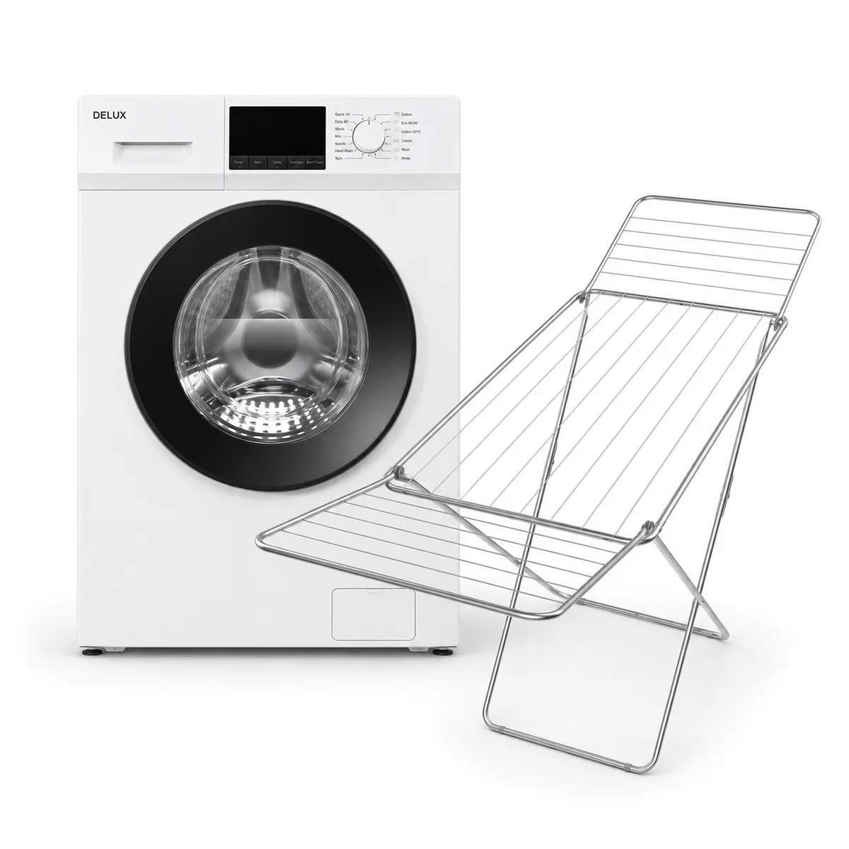 Set Lavatriçe Delux DE 7120 IS 7kg 1200RPM A+++ Inverter + Varëse Rrobash 180cm