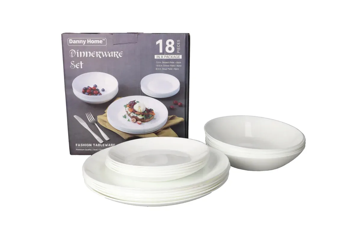 Set Pjatash Ovale / 18 cope / Embelsire , Supe, Darke / e Bardhe
