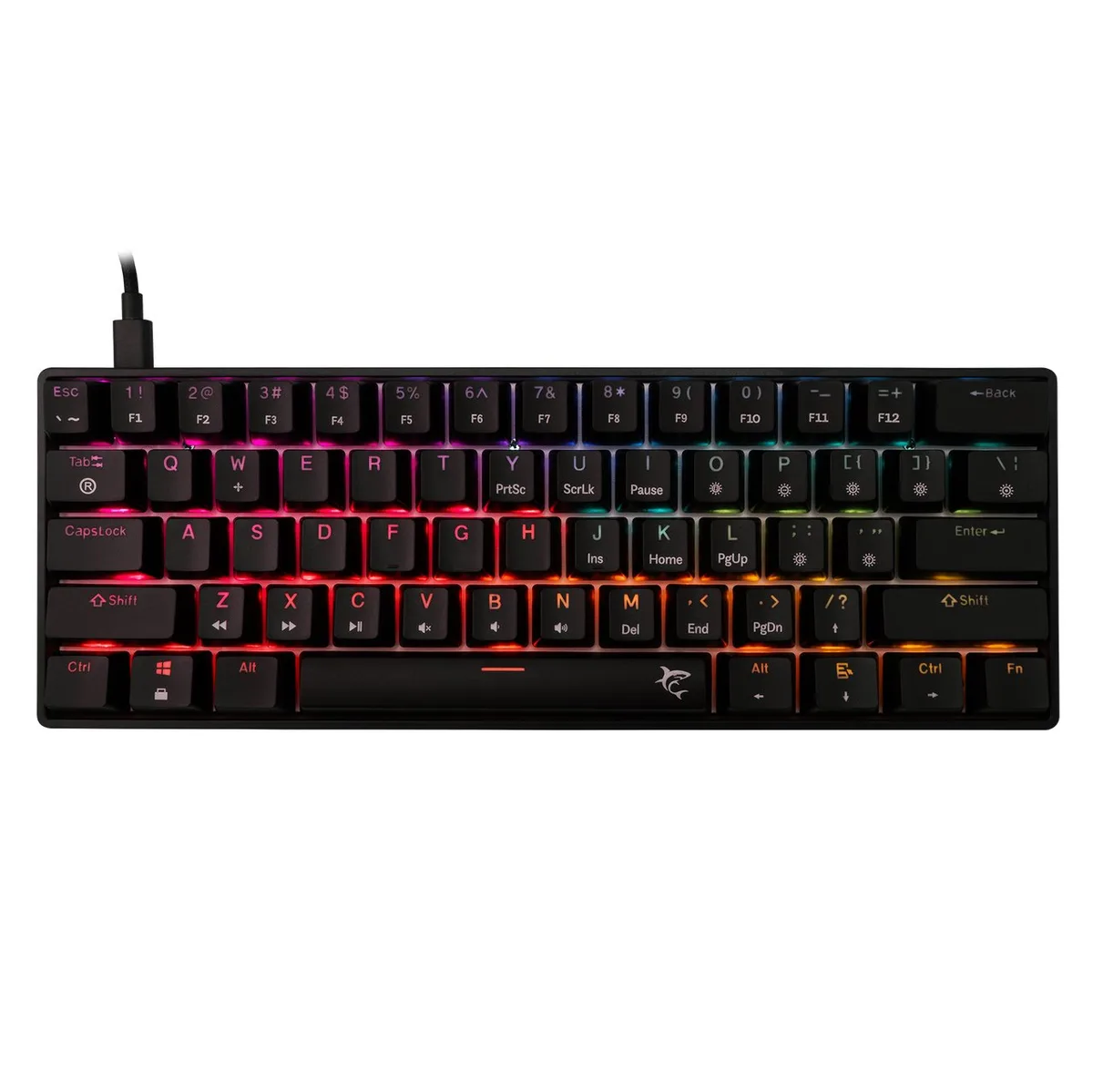 Tastiere WHITE SHARK GK-004111 Shinobi BLACK RED.S