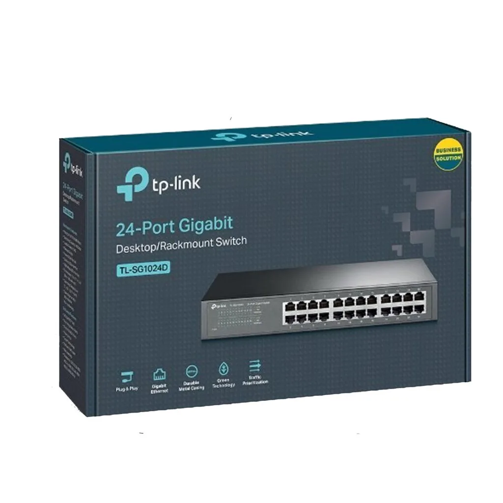 TP LINK 24-PORT Gigabit Desktop Rackmount Switch TL-SG1024D - R&R Computer Services
