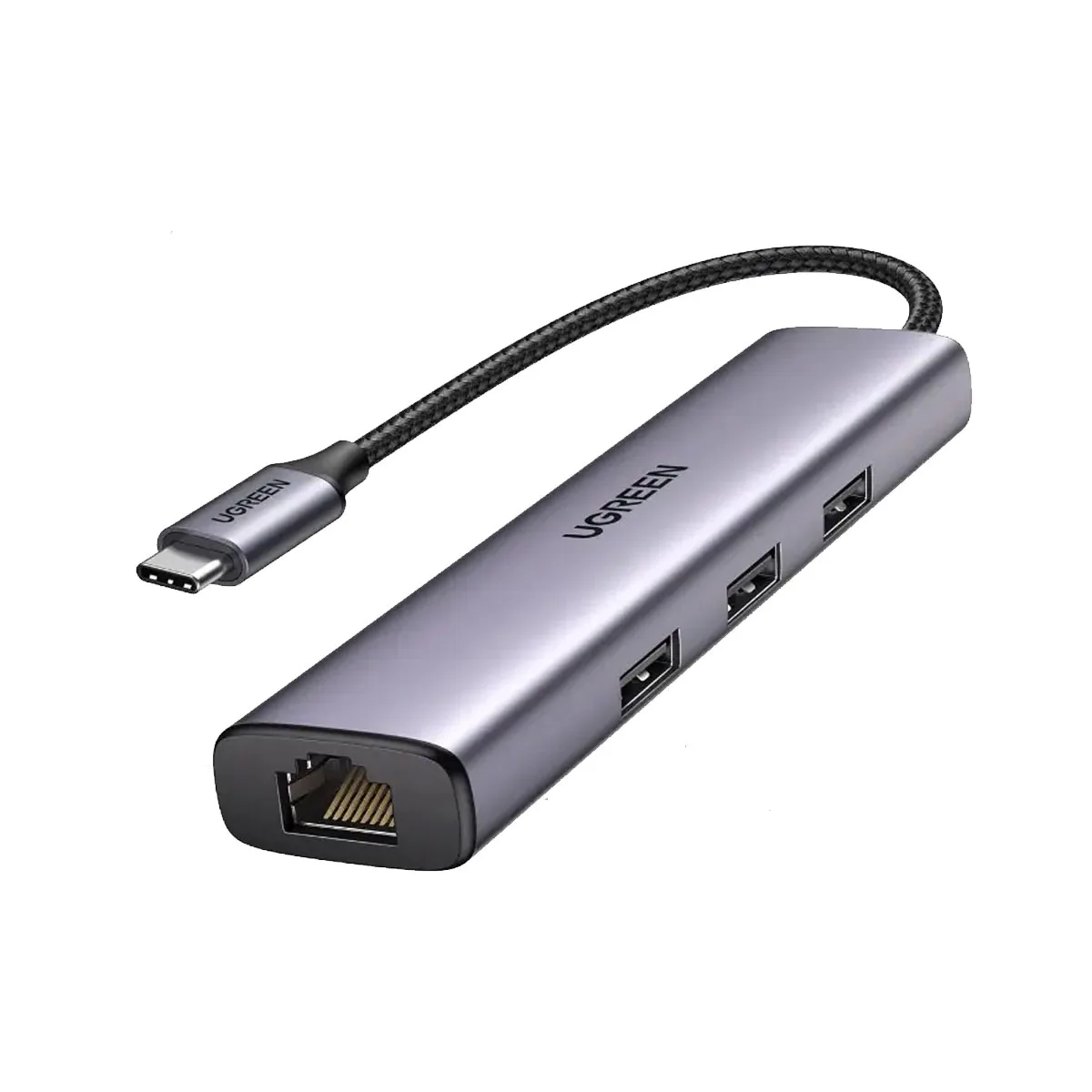 Ugreen USB-C TO 3-PORT USB 3.0 HUB Gigabit Ethernet Adapter - R&R Computer Services