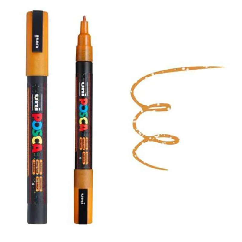 UNI Marker POSCA PC-3M 0.9-1.3 MM Glitter Orange