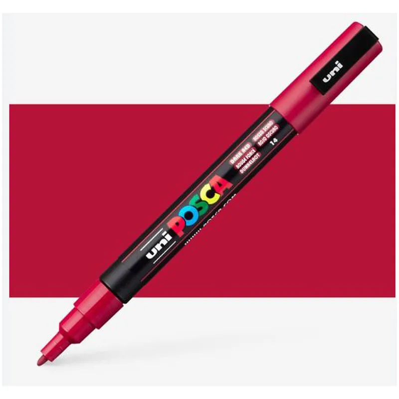 UNI Marker POSCA PC-3M FINE 0.9-1.3 MM DARK RED