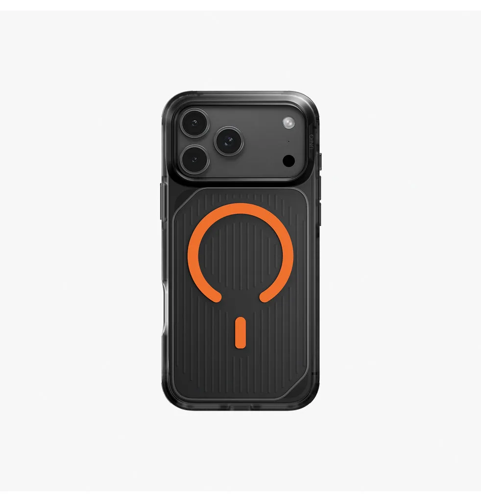 Uniq Combat Active iPhone 17 Pro Max Case Magclick - Smoke/Orange