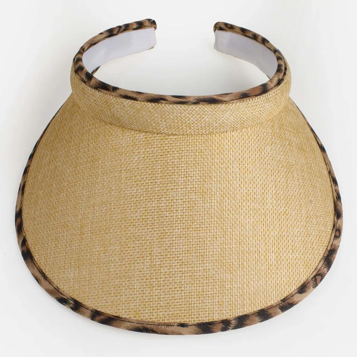 Kapelë visor për femra ekru me animal print