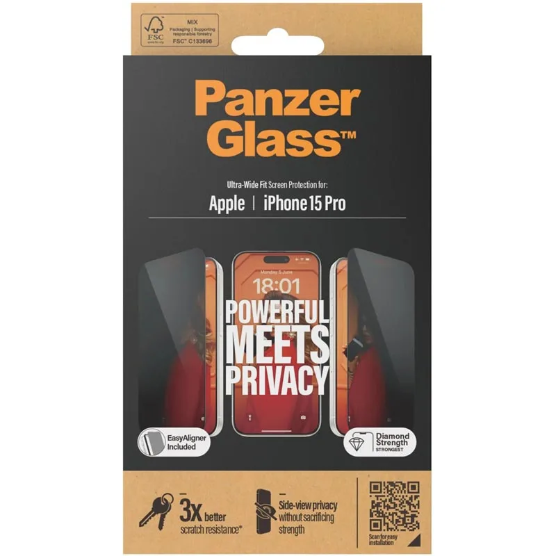 Xham PanzerGlass iPhone 15 Pro Privacy
